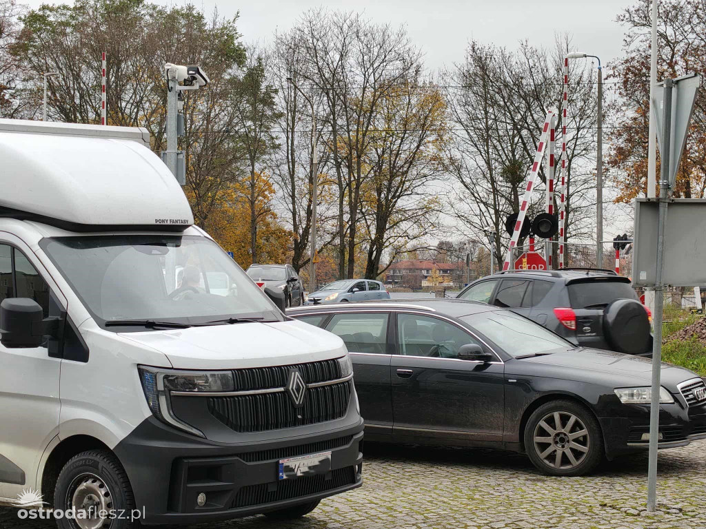 Wyłamany szlaban kolejowy w Ostródzie!