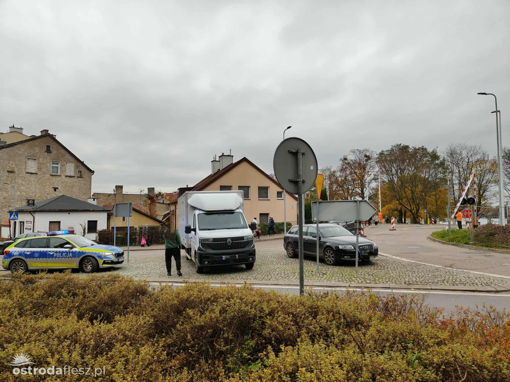 Wyłamany szlaban kolejowy w Ostródzie!