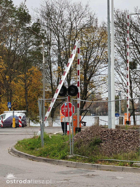 Wyłamany szlaban kolejowy w Ostródzie!