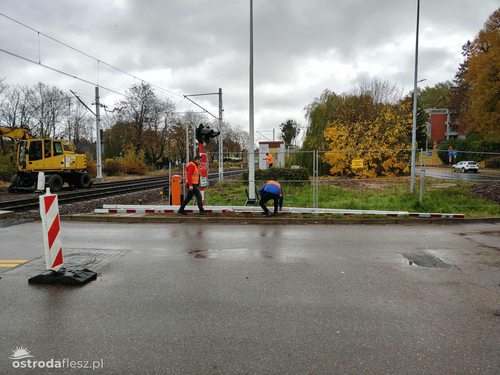 Wyłamany szlaban kolejowy w Ostródzie!