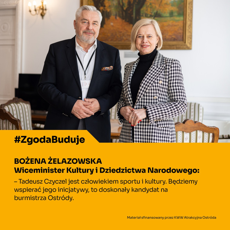 Tadeusz Czyczel:Mam wizję Ostródy i wsparcie rządu
