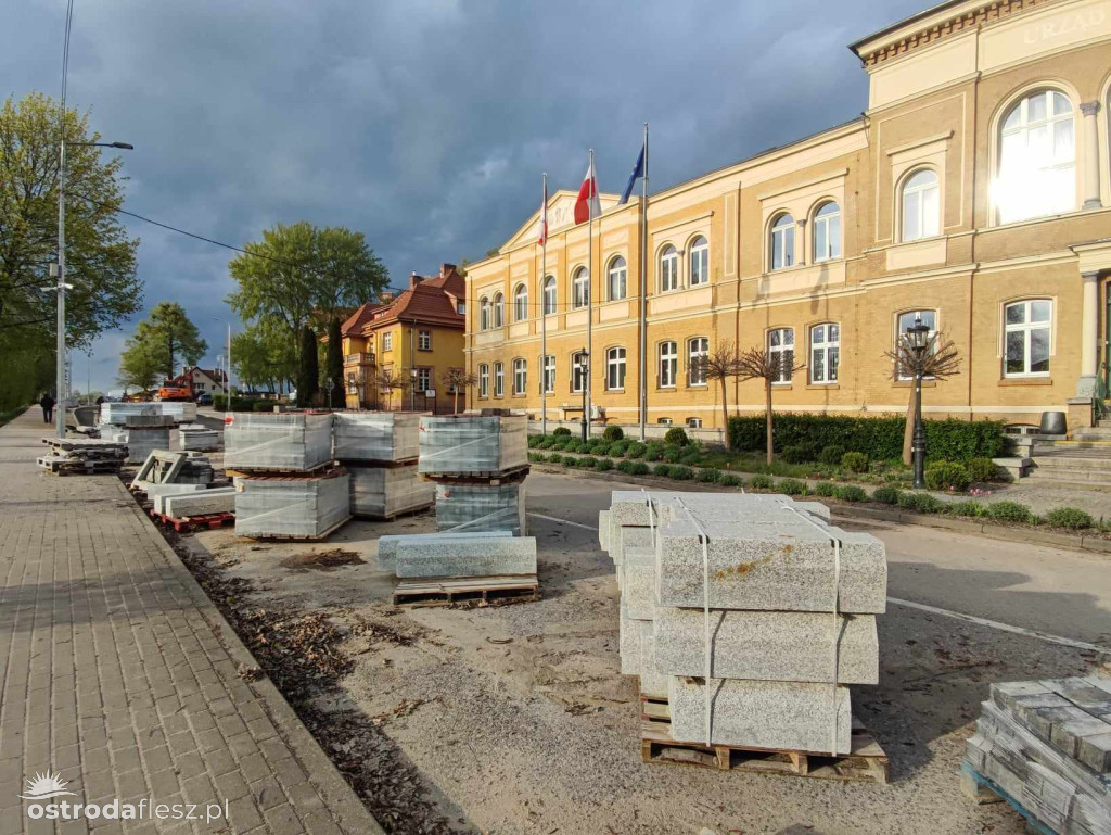 Postęp prac na budowie ronda Mickiewicza/Olsztyńska