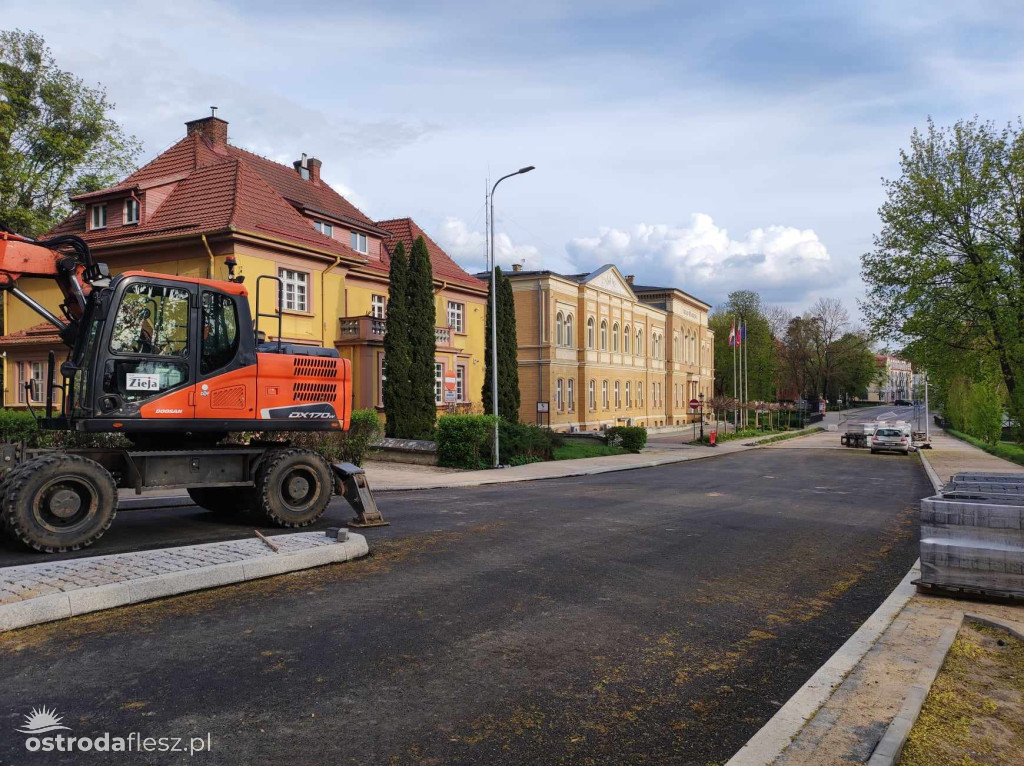 Postęp prac na budowie ronda Mickiewicza/Olsztyńska
