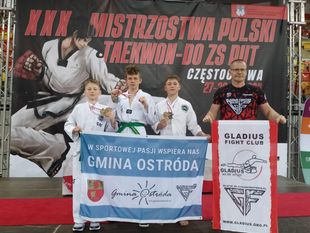 5 medali Gladiusa Ostróda w Mistrzostwach Polski