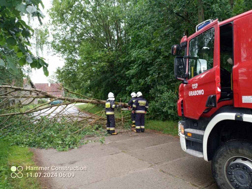 Blisko 250 interwencji strażaków na Warmii i Mazurach