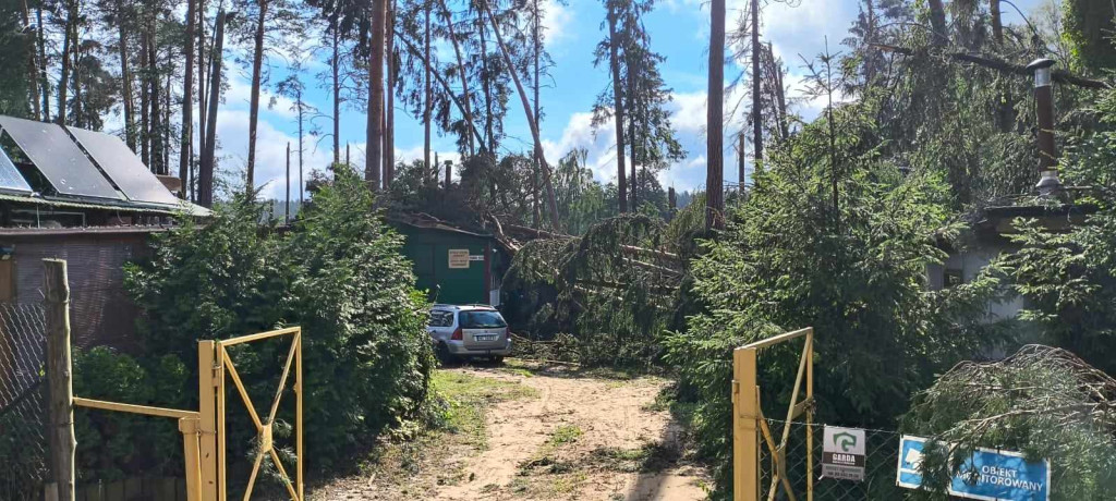 Przejście tornada nad Ośrodkiem Wypoczynkowym 