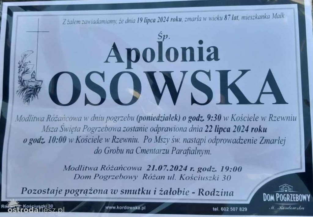 Odeszła Apolonia Osowska - dyrektorka SP w Durągu