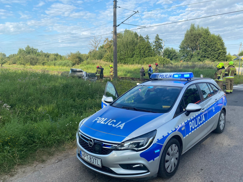 Zderzył się z pociągiem. Trafił do szpitala