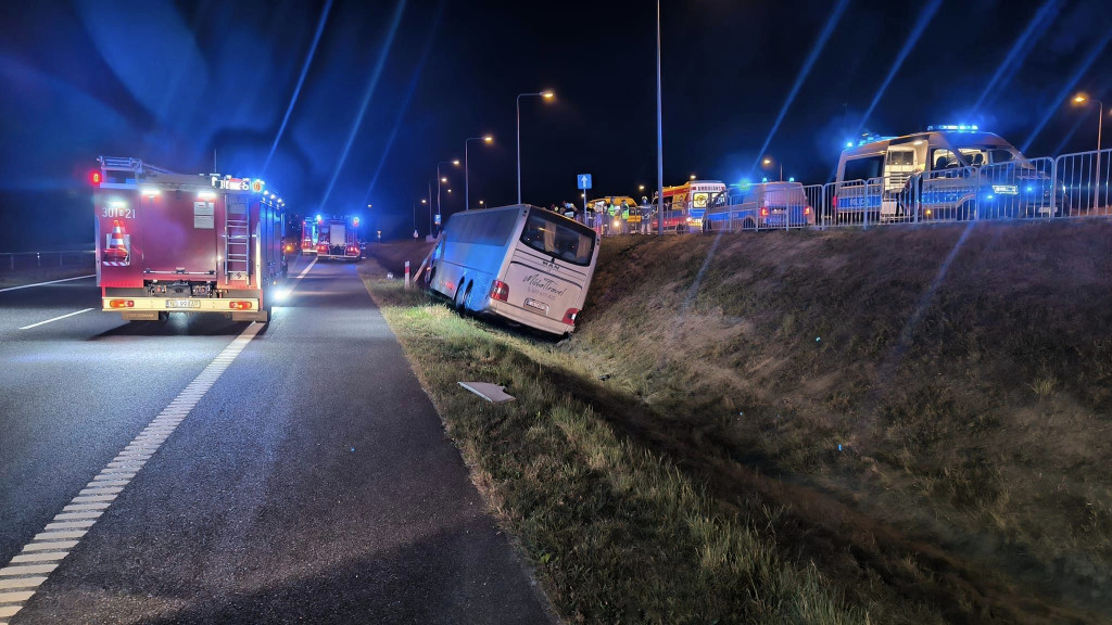 Autokar z dziećmi wjechał do rowu pod Olsztynkiem!