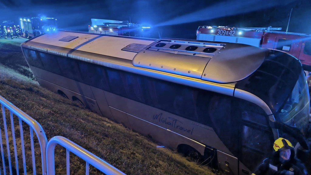 Autokar z dziećmi wjechał do rowu pod Olsztynkiem!