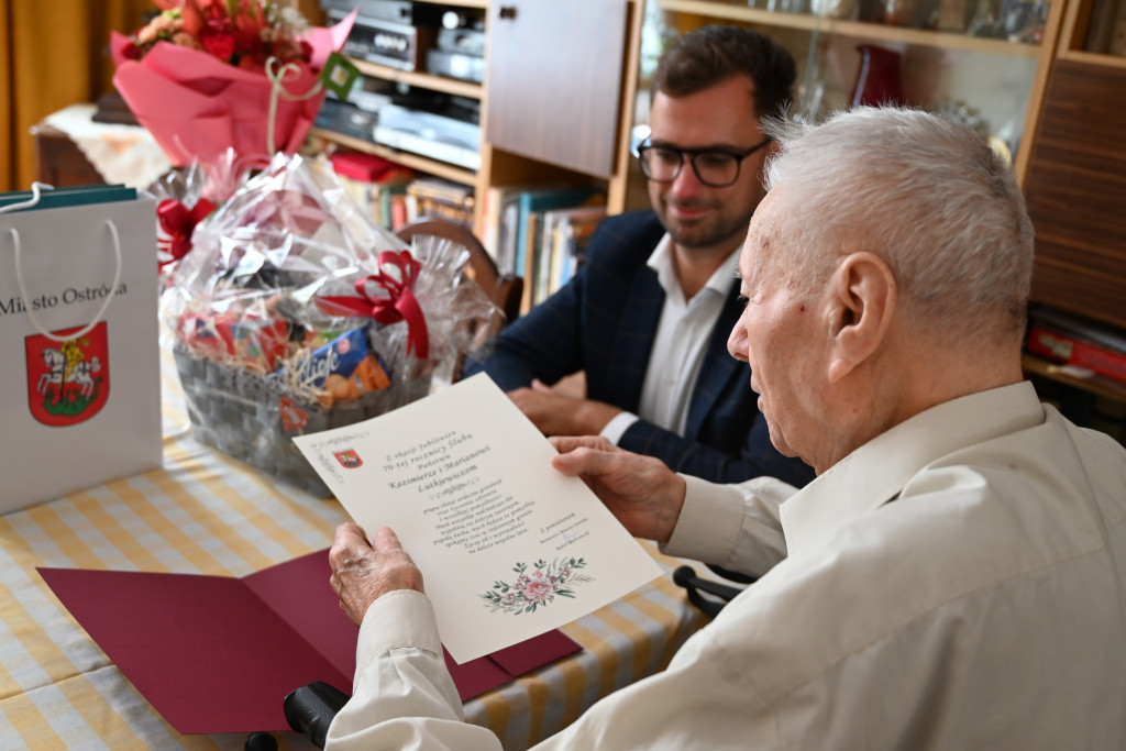 70. rocznica ślubu Państwa Lutkiewicz z Ostródy