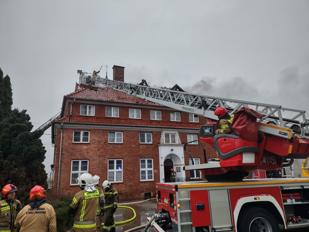 Pożar w klasztorze redemptorystów w Braniewie FOTO