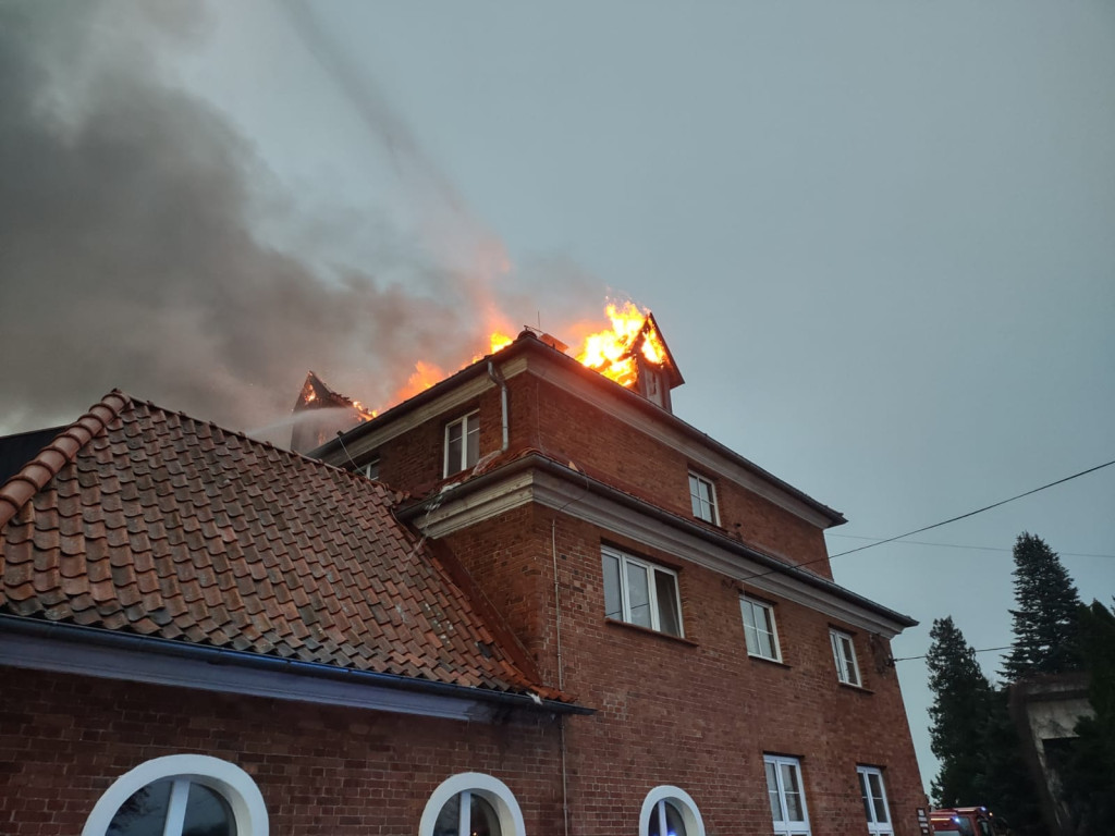 Pożar w klasztorze redemptorystów w Braniewie FOTO