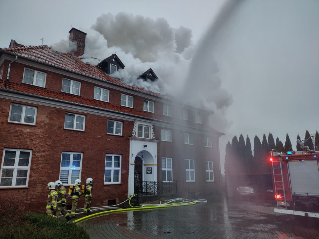 Pożar w klasztorze redemptorystów w Braniewie FOTO