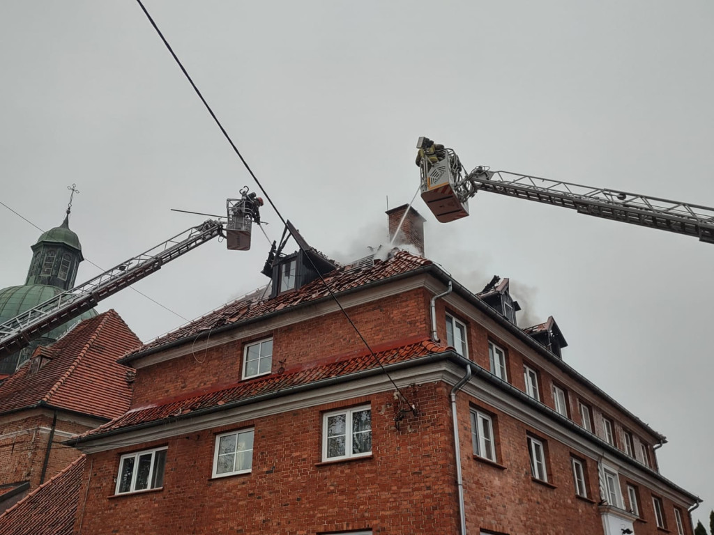 Pożar w klasztorze redemptorystów w Braniewie FOTO