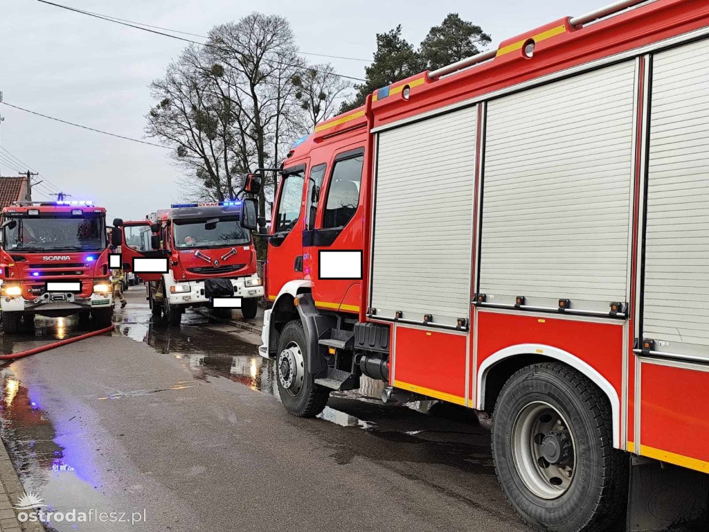 Pożar budynku gospodarczego w Szyldaku