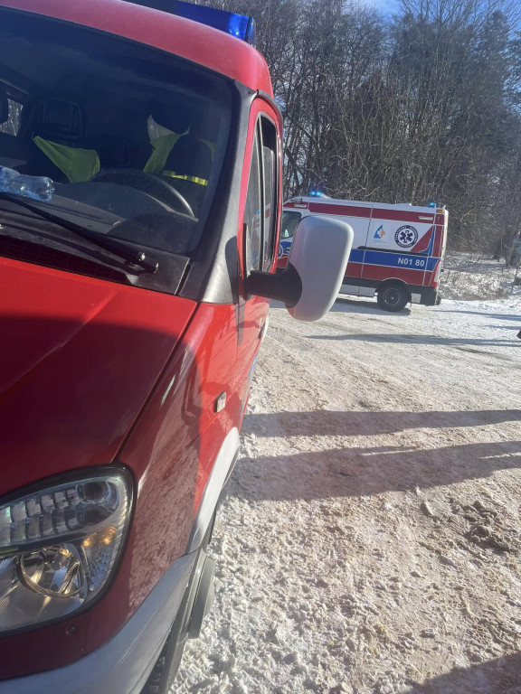 Kolizja w Plękitach oraz pożar zboża w Linkach