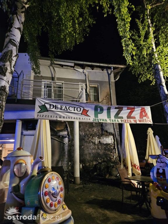 Nocny pożar restauracji nad Jeziorem Drwęckim