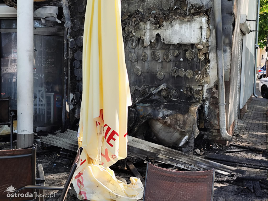 Pożar i duże straty restauracji na J. Drwęckim