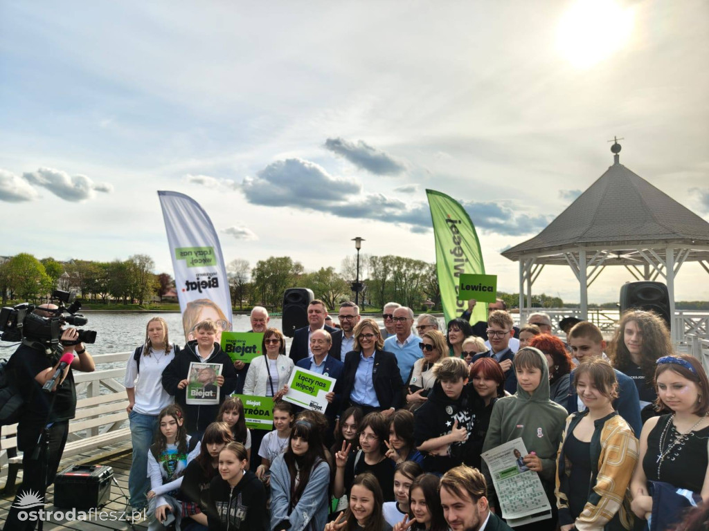 Startująca w wyborach Magdalena Biejat w Ostródzie