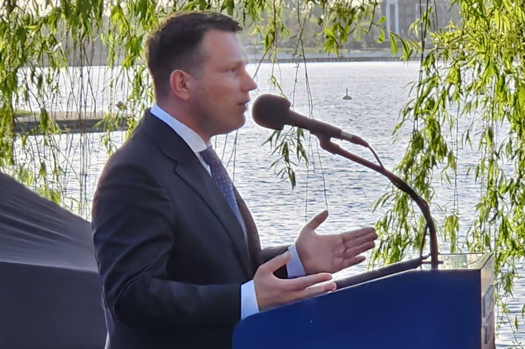 Kandydat w wyborach Sławomir Mentzen w Ostródzie