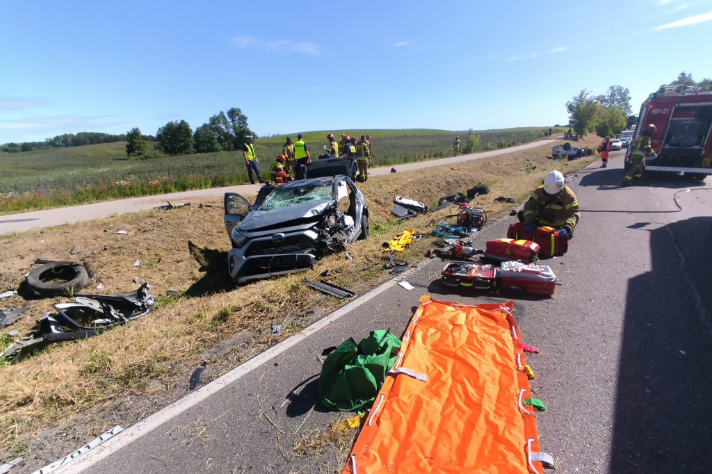 7 osób poszkodowanych w wypadku na DK16!