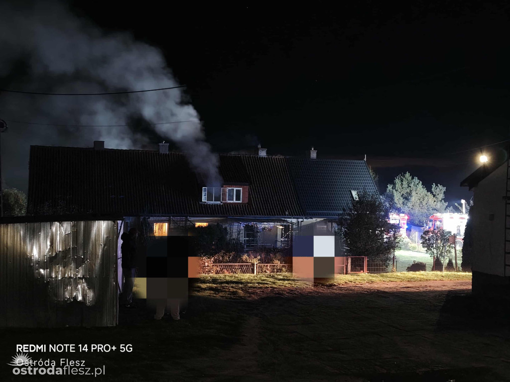 Pożar w budynku mieszkalnym w Kraplewie