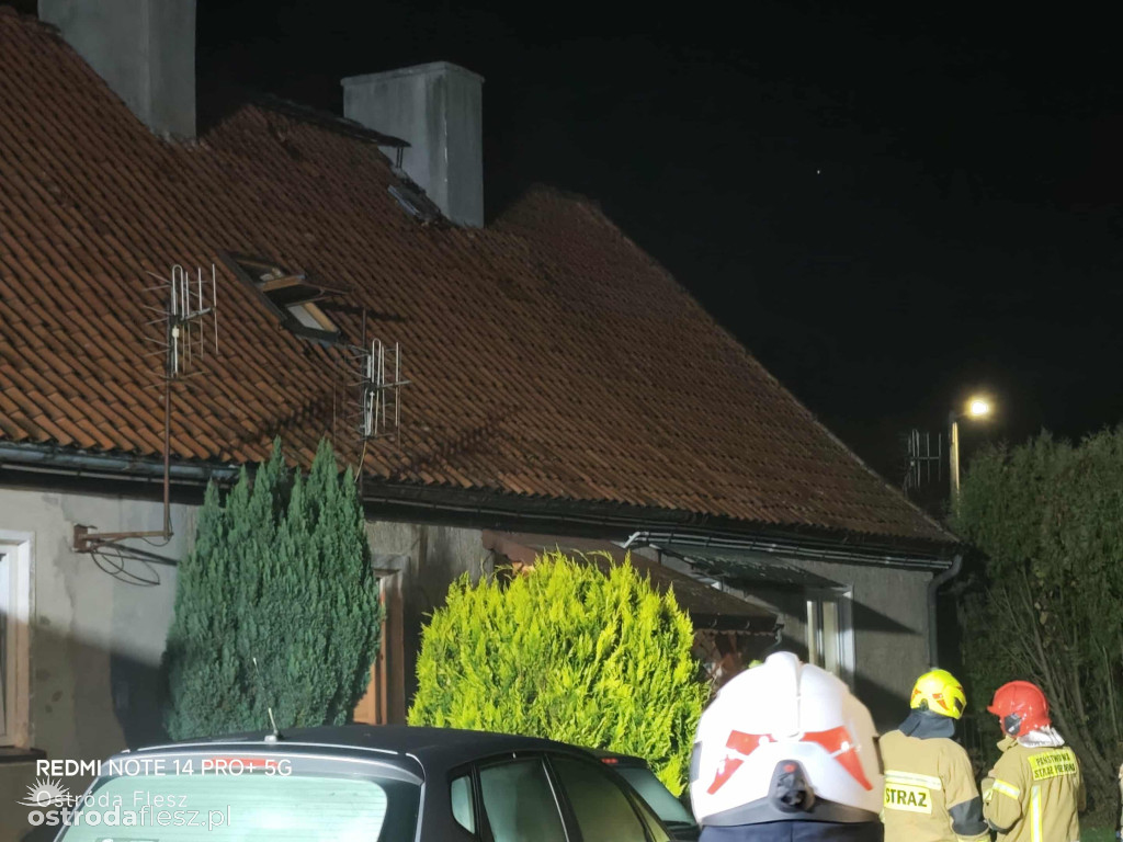 Pożar w budynku mieszkalnym w Kraplewie