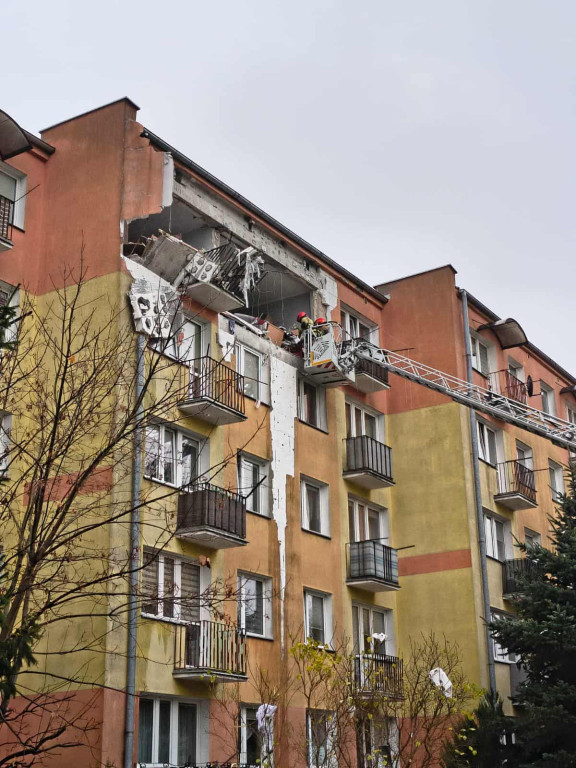 Potężny wybuch gazu w bloku w Braniewie