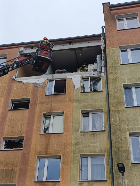 Potężny wybuch gazu w bloku w Braniewie
