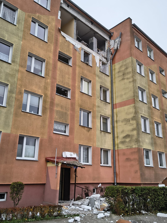 Potężny wybuch gazu w bloku w Braniewie
