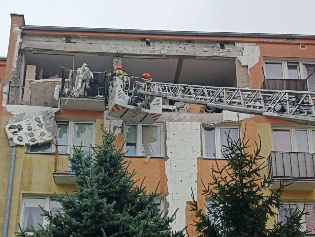 Potężny wybuch gazu w bloku w Braniewie