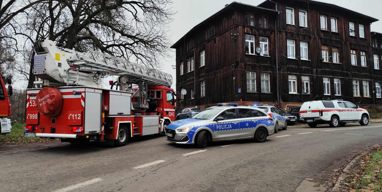 Pożar na ul. Garnizonowej w Ostródzie. Ewakuowano mieszkańców