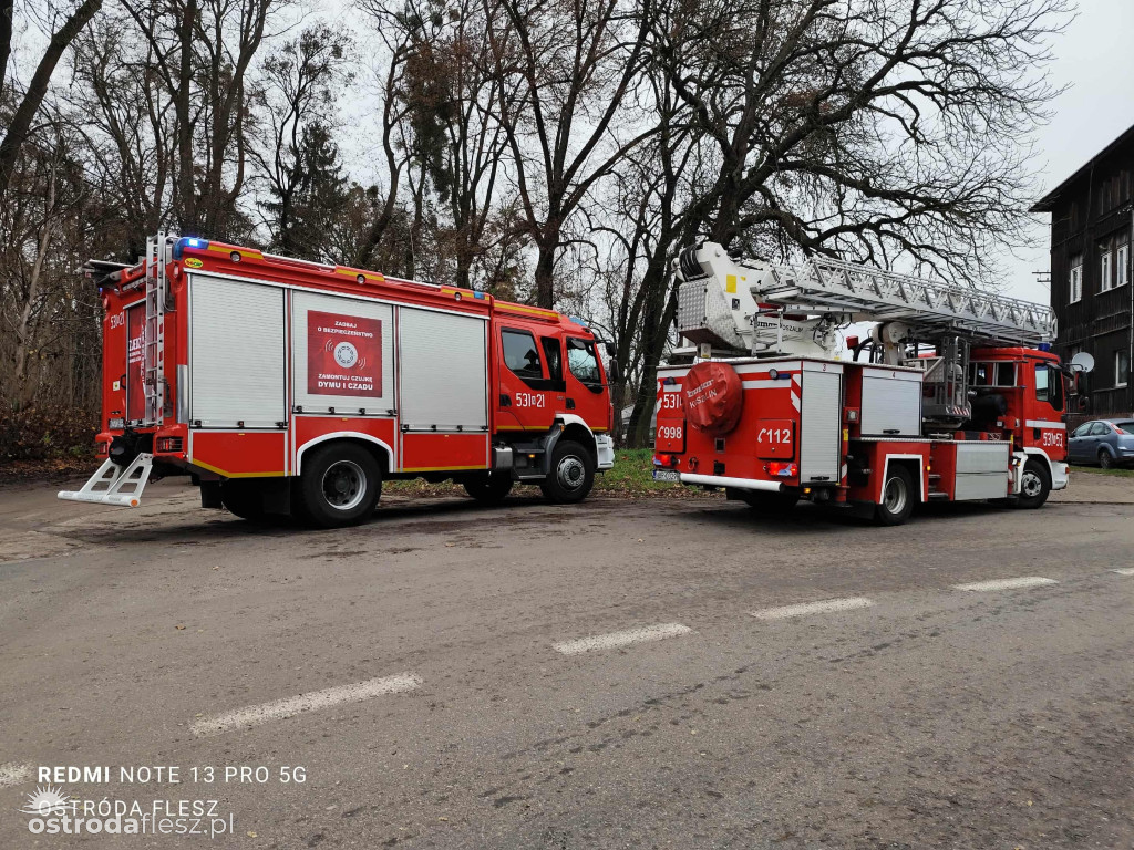 Pożar na ul. Garnizonowej w Ostródzie. Ewakuowano mieszkańców