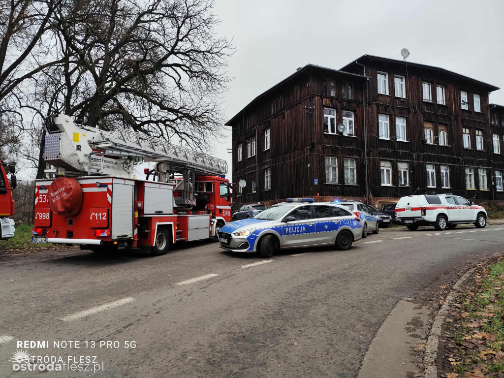 Pożar na ul. Garnizonowej w Ostródzie. Ewakuowano mieszkańców