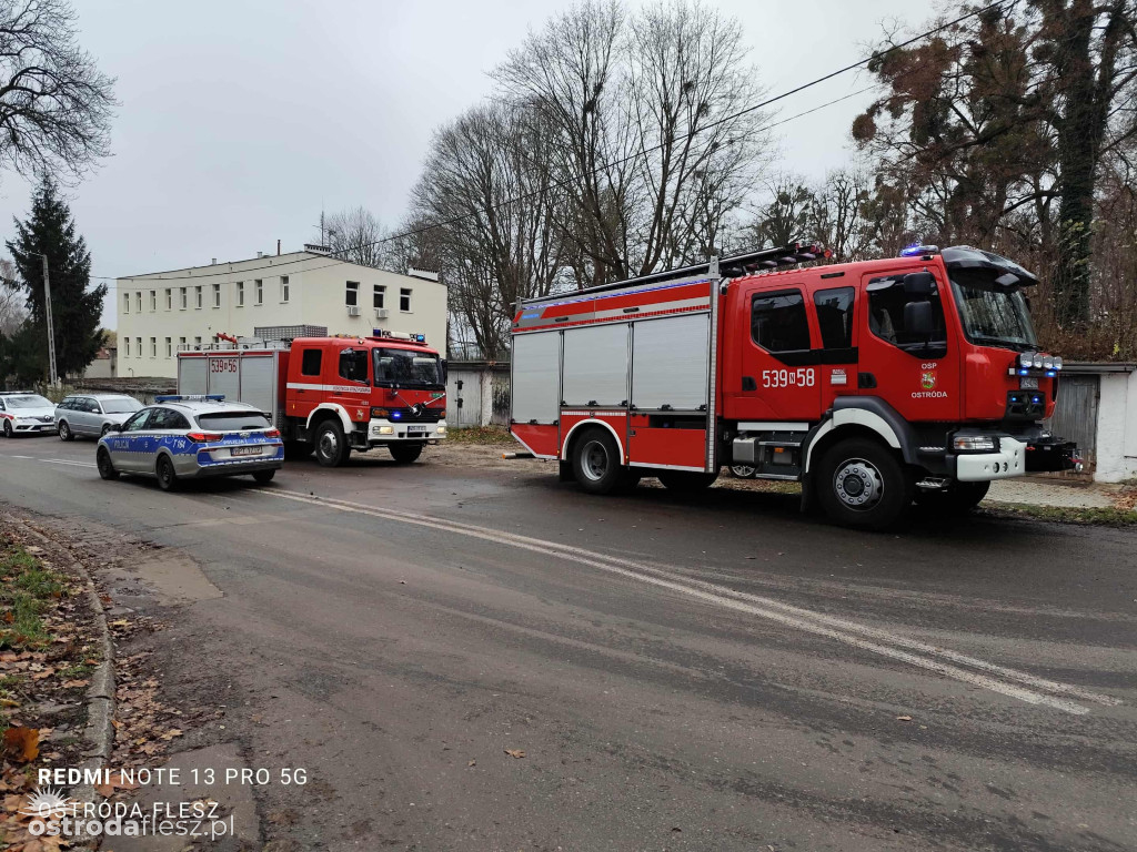 Pożar na ul. Garnizonowej w Ostródzie. Ewakuowano mieszkańców