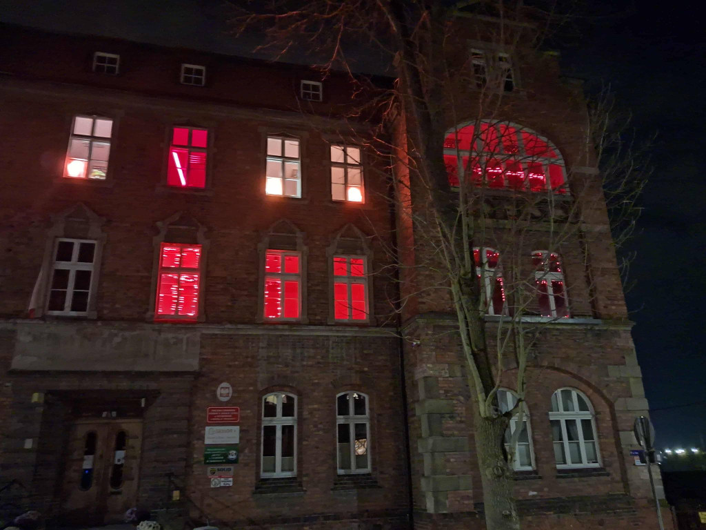 Czerwone budynki MOPS Ostróda