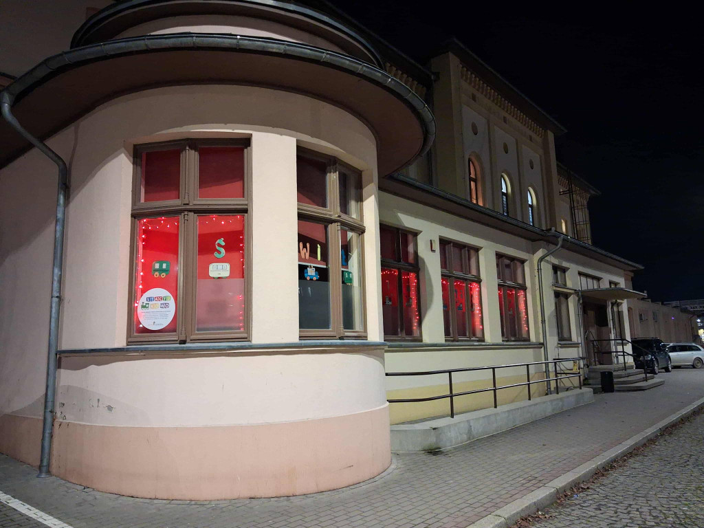 Czerwone budynki MOPS Ostróda