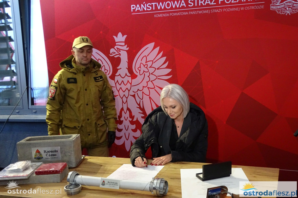 Wmurowano akt erekcyjny na budowie siedziby KP PSP