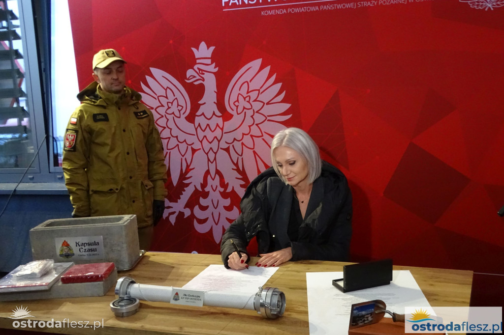 Wmurowano akt erekcyjny na budowie siedziby KP PSP