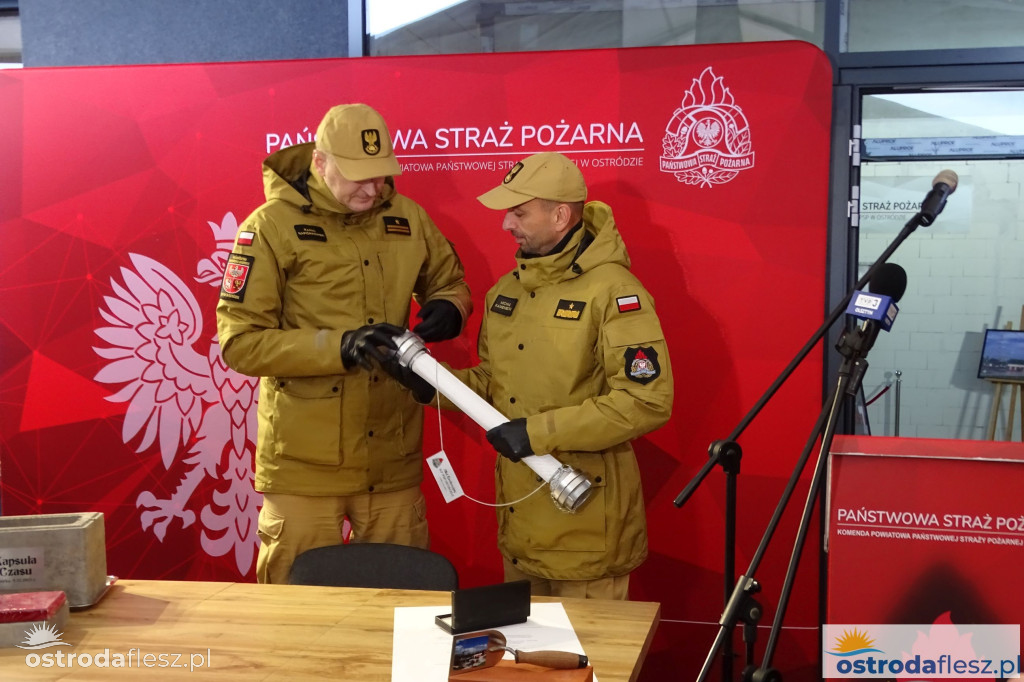 Wmurowano akt erekcyjny na budowie siedziby KP PSP