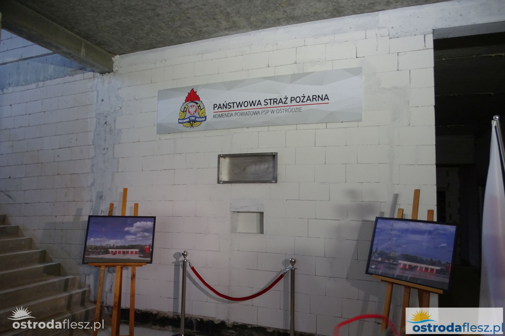 Wmurowano akt erekcyjny na budowie siedziby KP PSP