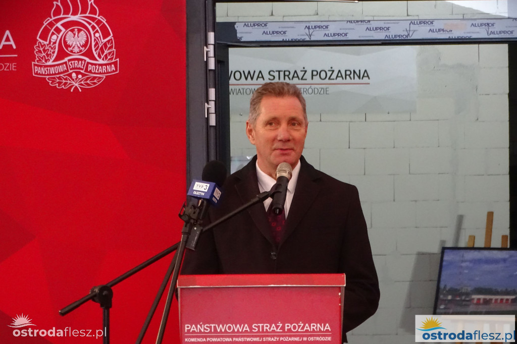 Wmurowano akt erekcyjny na budowie siedziby KP PSP