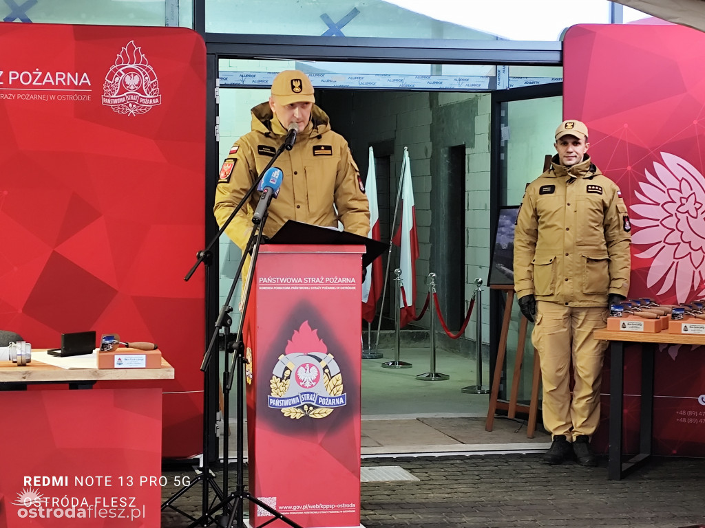 Wmurowano akt erekcyjny na budowie siedziby KP PSP