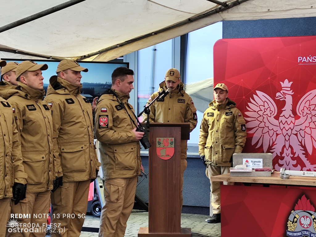 Wmurowano akt erekcyjny na budowie siedziby KP PSP