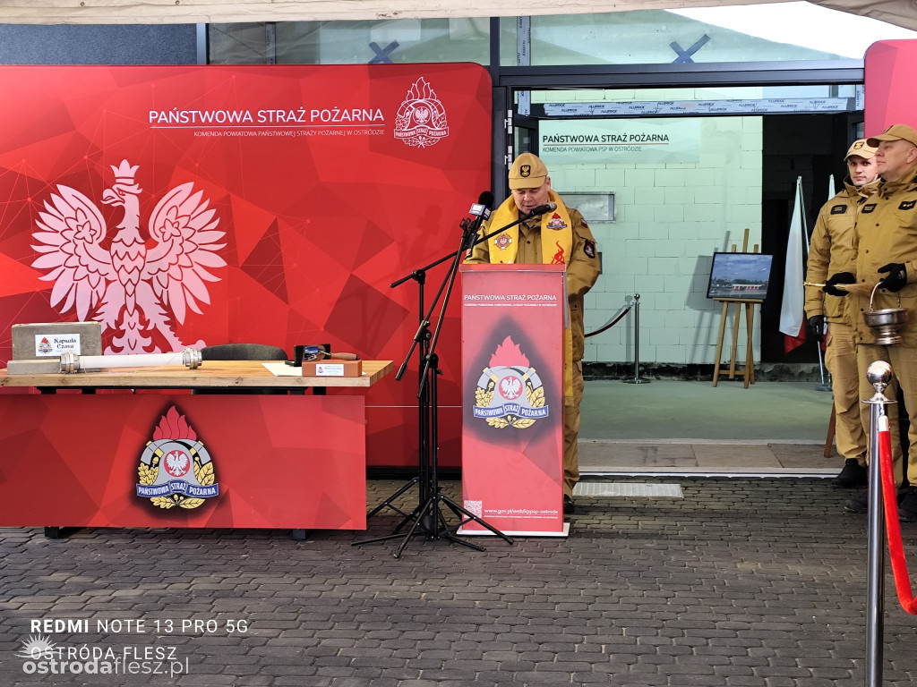 Wmurowano akt erekcyjny na budowie siedziby KP PSP