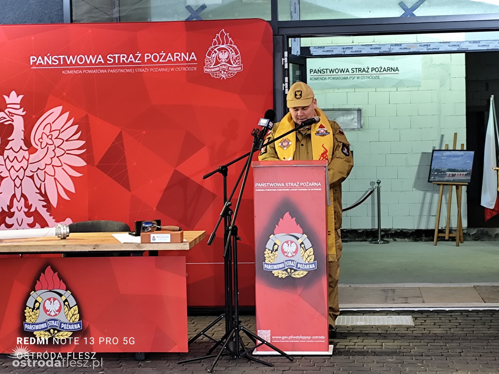 Wmurowano akt erekcyjny na budowie siedziby KP PSP