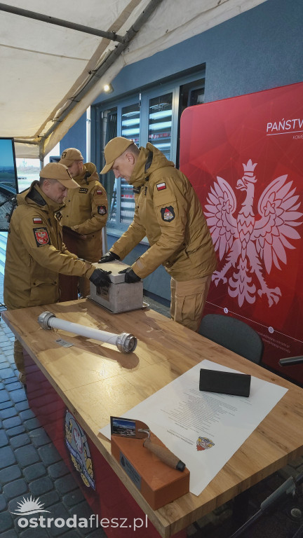 Wmurowano akt erekcyjny na budowie siedziby KP PSP