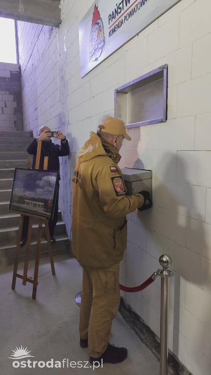 Wmurowano akt erekcyjny na budowie siedziby KP PSP