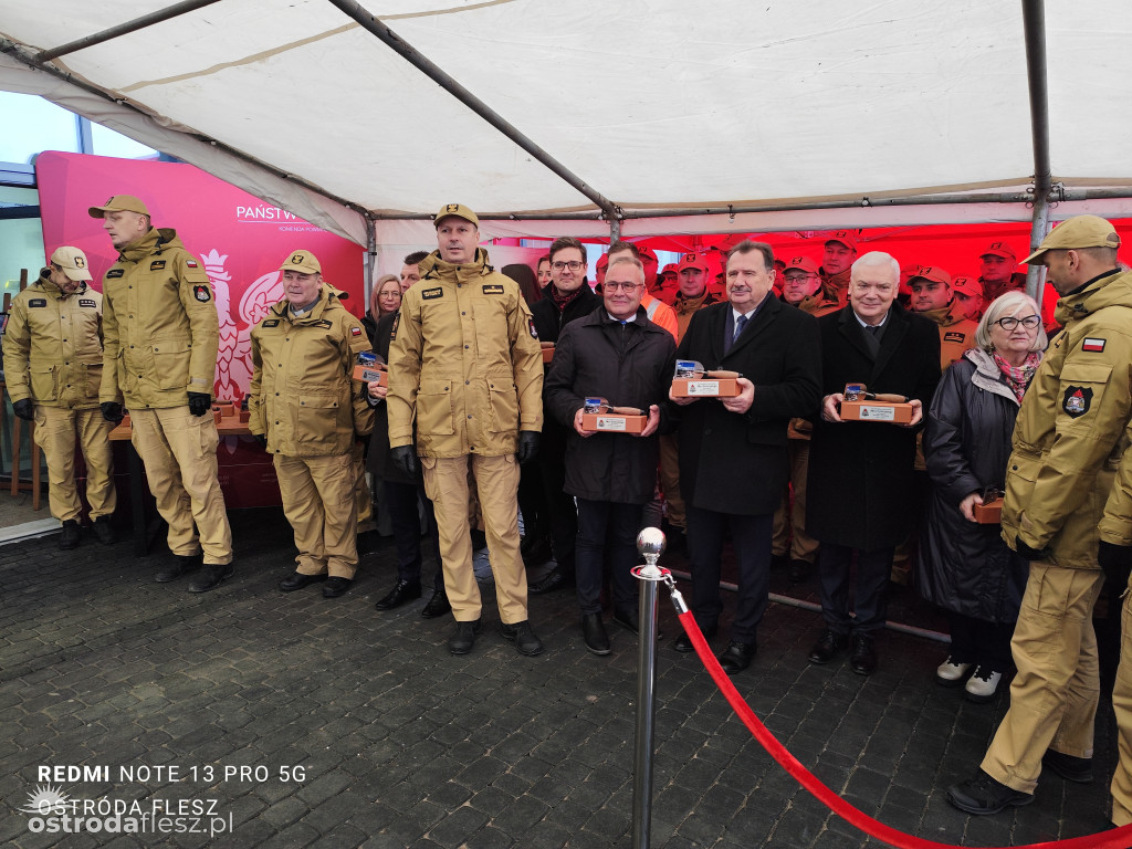 Wmurowano akt erekcyjny na budowie siedziby KP PSP